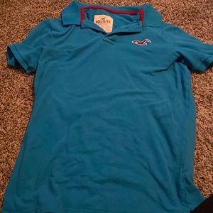 hollister blue polo